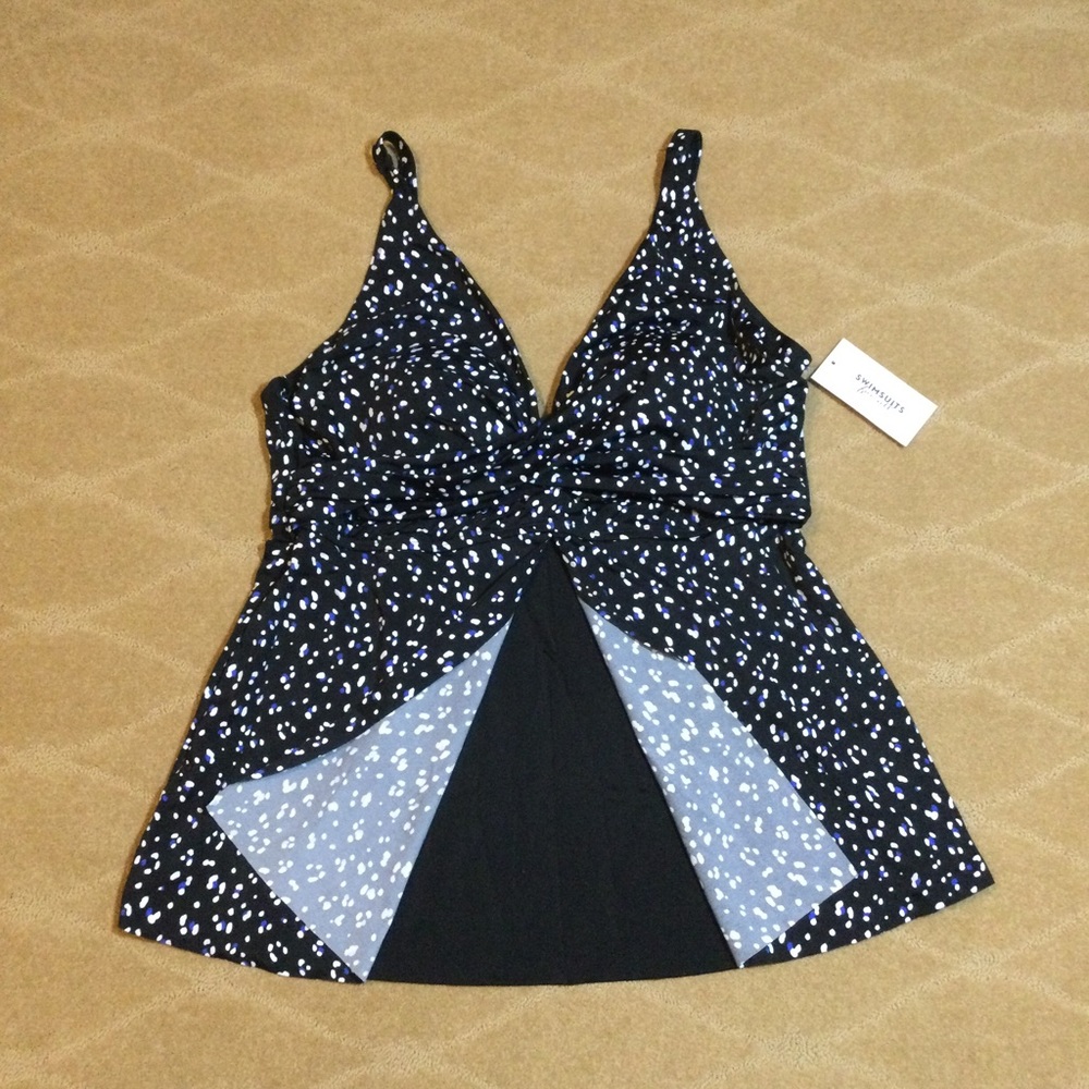 Swimsuits For All NWT V-Neck Twist Tankini Swim Top, 22 - Picture 4 of 9